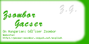 zsombor gacser business card